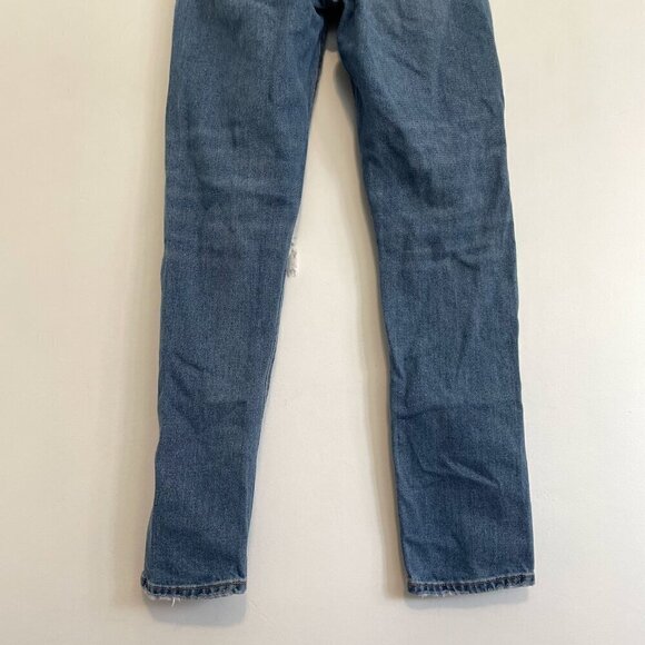 AMERICAN EAGLE AE Comfort Stretch Waistband Mom Jean Medium Wash Ripped Cropped - Picture 12 of 12